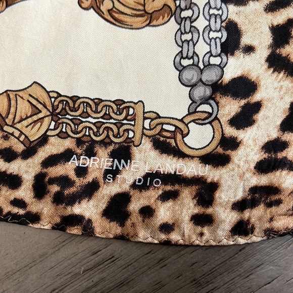 90’S SILK SCARF ADRIANNE LANDAU CLOCKS WATCHES - Picture 3 of 10